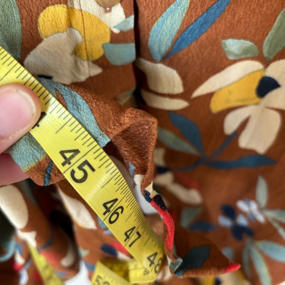 Sezane Vic Midi Dress in Brown Floral Design Size 34/2 - Picture 9 of 13